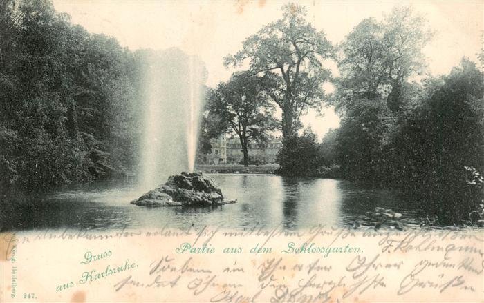 Karlsruhe Baden Partie aus dem Schlossgarten