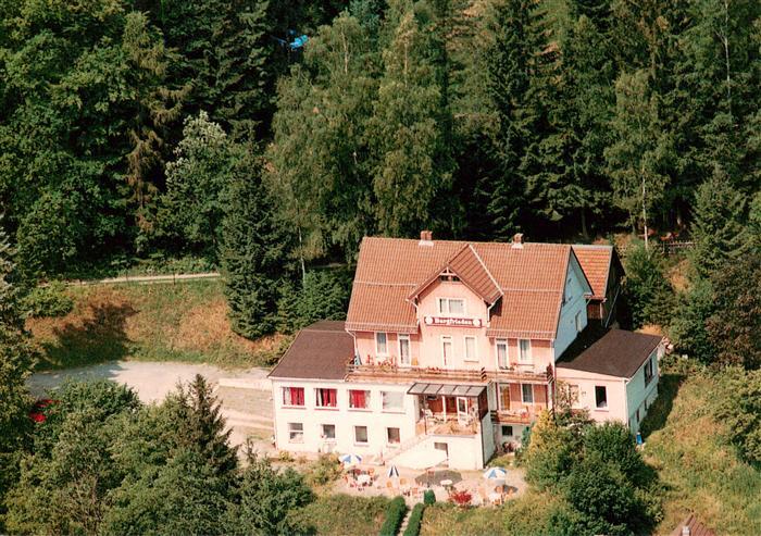 Lautenthal Harz Bergfrieden Waldhotel Pension Cafe Fliegeraufnahme