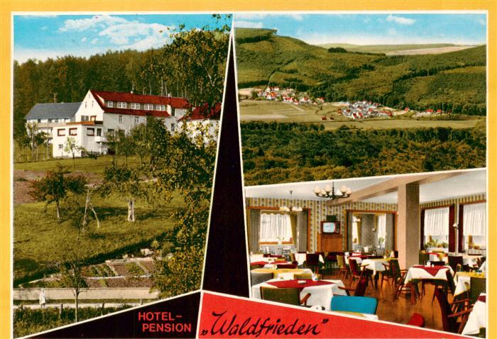 Schieder-Schwalenberg Hotel Pension Waldfrieden Gastraum Panorama