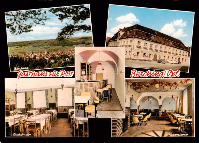 Berching Panorama Gasthaus zur Post Gastzimmer Nebenzimmer Bar