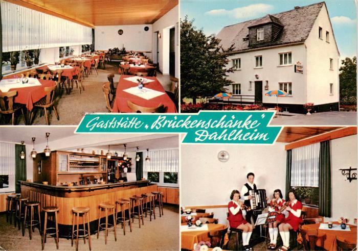 Dahlheim Gaststaette Brueckenschaenke Gastraeume Bar Musikgruppe