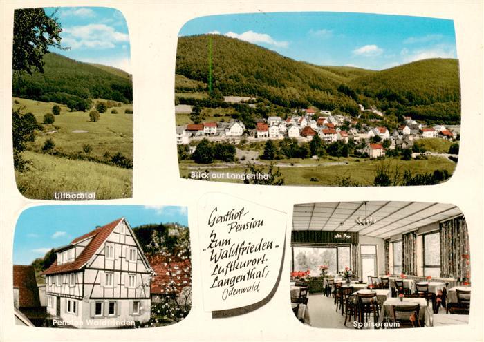 Langenthal Odenwald Ulfbachtal Pension Waldfrieden Ortspartie Speiseraum
