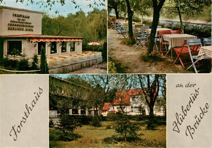 Wannsee Berlin Forsthaus an der Hubertus Bruecke Freiterrasse Park