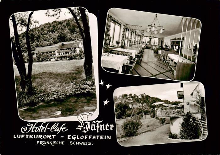 Egloffstein Hotel Cafe Haefner Gastraum Terrasse