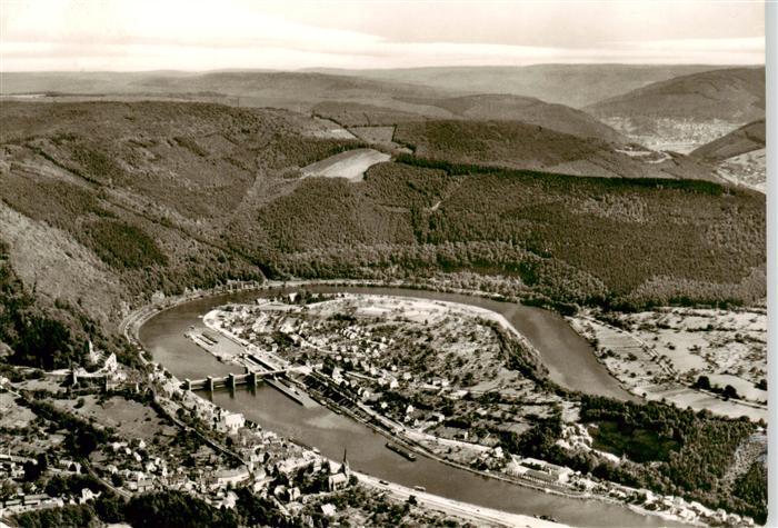 Hirschhorn Neckar Fliegeraufnahme mit Neckarschleife