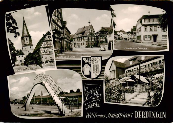 Derdingen Kirche Rathaus Brettener Strasse Freibad Weinstube Kern