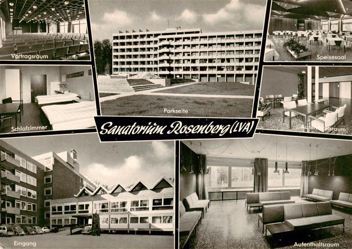 Bad Driburg Sanatorium Rosenberg Vortragsraum Schlafzimmer Eingang Parkseite Spe