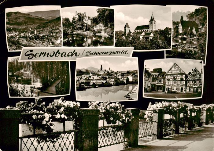 Gernsbach Panorama Teilansichten Kirche Fachwerkhaeuser
