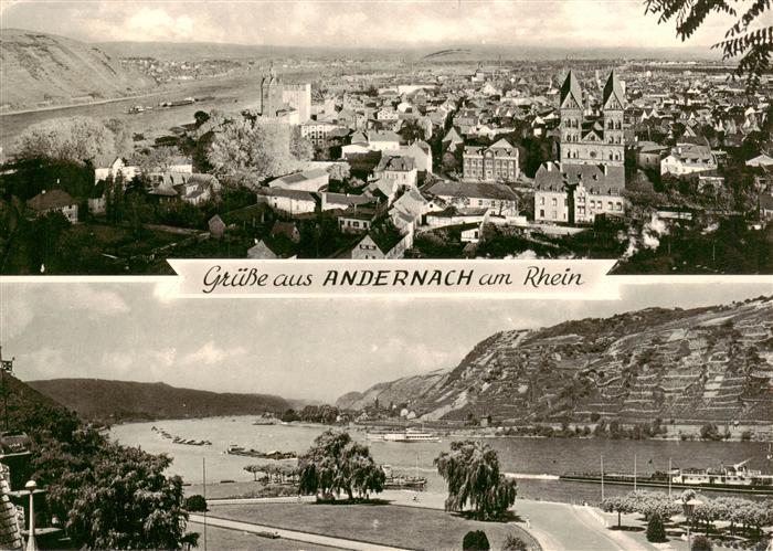 Andernach Rhein Panorama Rheinpartie