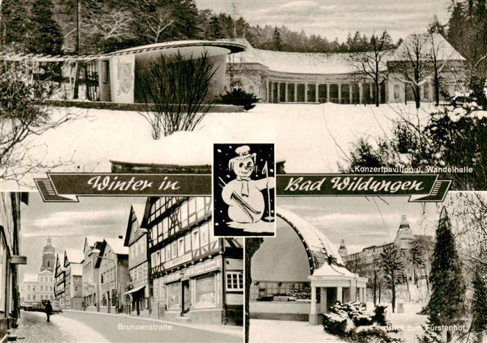 Bad Wildungen Konzertpavillon und Wandelhalle Brunnenstrasse Fuerstenhof