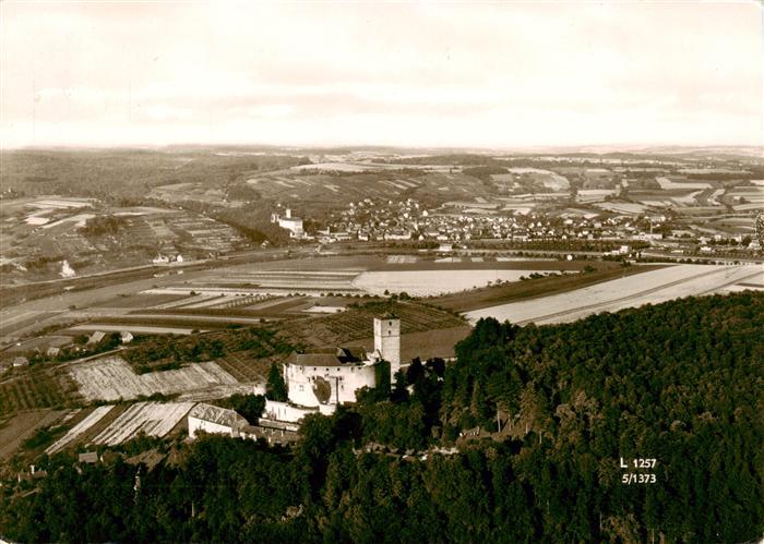 Hassmersheim Burg Guttenberg am Neckar Fliegeraufnahme
