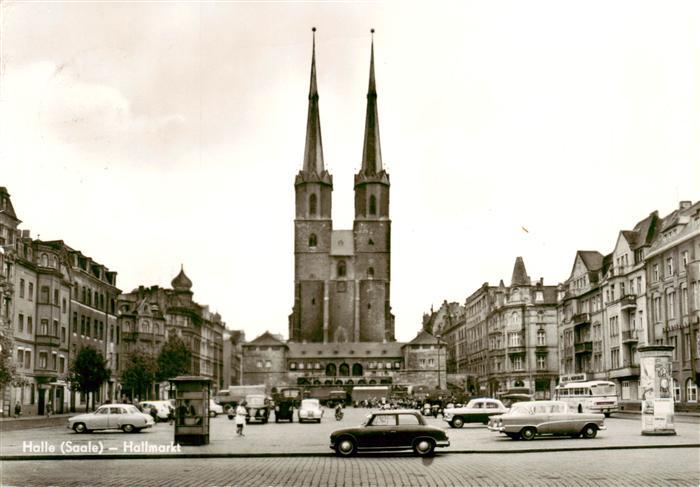 Halle  Saale Hallmarkt mit Kirche