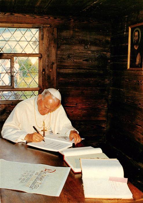 Flueeli-Ranft Fluehli-Ranft OW Papst Johannes Paul II bei Bruder Klaus im Wohnha