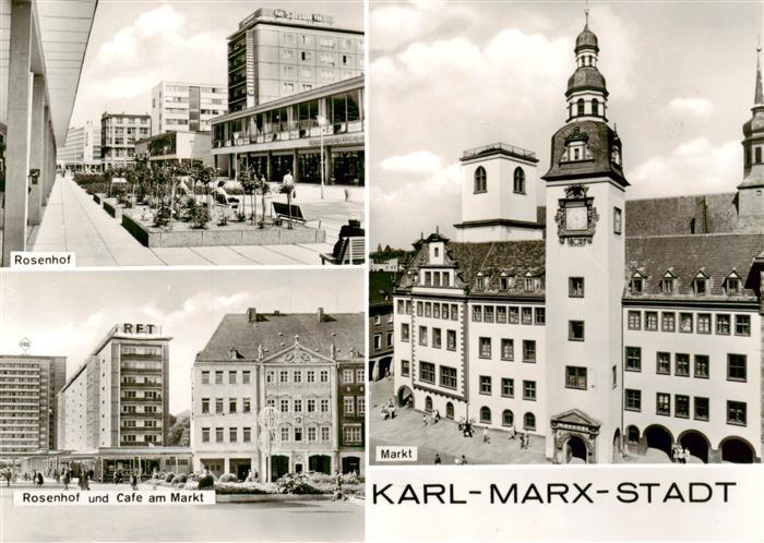 Karl-Marx-Stadt CHEMNITZ Rosenhof Cafe am Markt Marktpartie