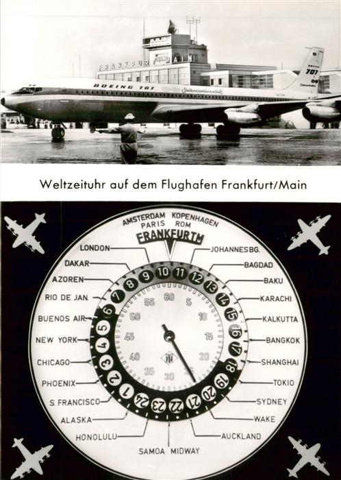 Flughafen Airport Aeroporto Frankfurt Main Weltzeituhr
