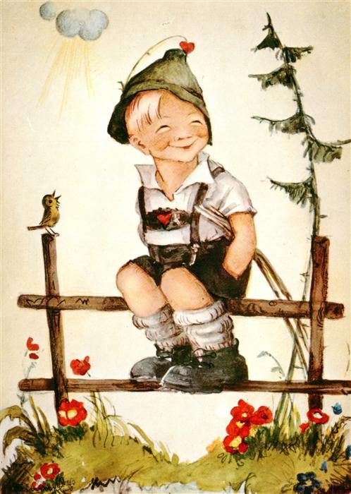 Hummel Kuenstler-AK-Nr. Nr. 815 Zaunkoenig