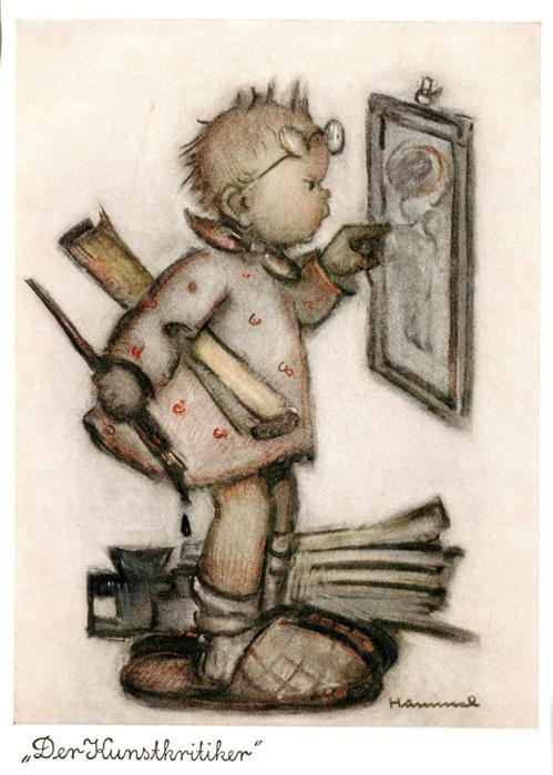 Hummel Kuenstler-AK-Nr. Nr.5672 Der Kunstkritiker
