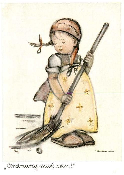 Hummel Kuenstler-AK-Nr. Nr.5673 Ordnung muss sein