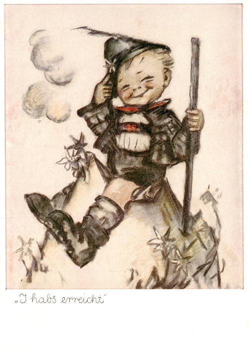 Hummel Kuenstler-AK-Nr. Nr.5614 Ich habs erreicht