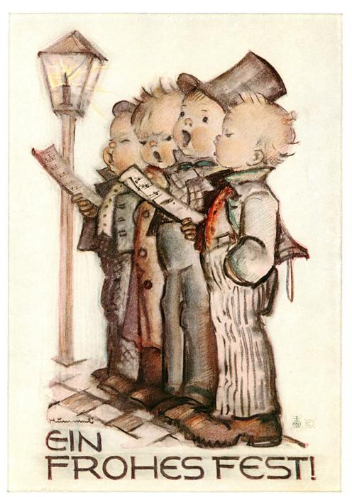 Hummel Kuenstler-AK-Nr. Nr. 5432 Ein Frohes Fest Kinder Singen