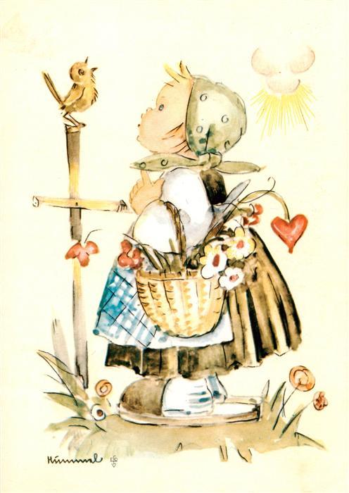 Hummel Kuenstler-AK-Nr. Hummelbuch Gluecksboten