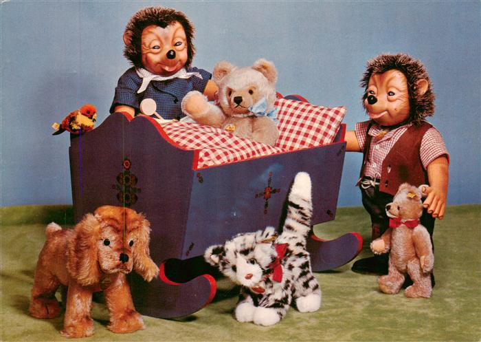 Spielzeug Knopf im Ohr Steiff Igel Hund Katze Baer