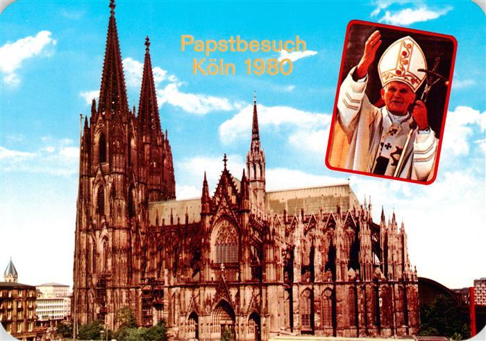 Papst Pope Pape Papstbesuch Koeln 1980 Dom