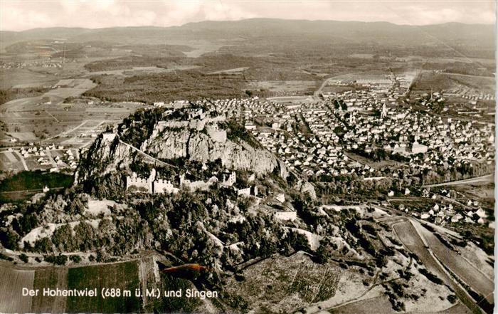 Singen Hohentwiel Fliegeraufnahme mit Hohentwiel