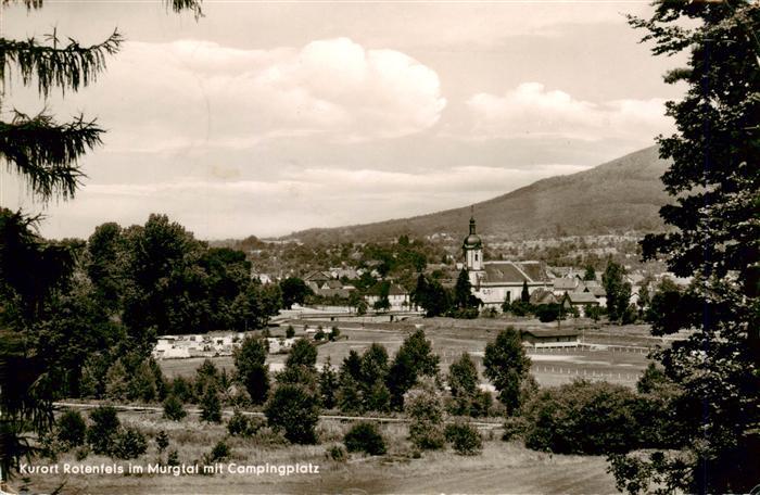 Rotenfels Bad Gaggenau Panorama mit Campingplatz