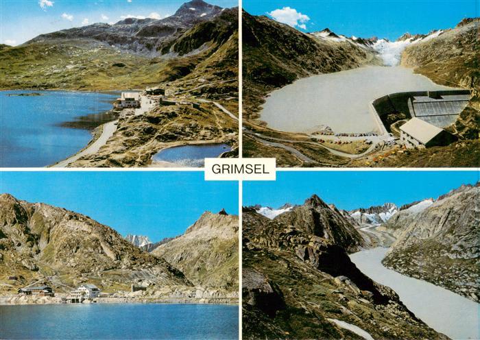 Grimsel Passhoehe Totensee Siedelhorn Lauteraarhorn Oberaar Stausee Unteraarglet
