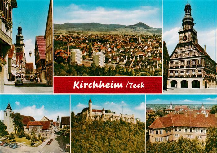 Kirchheim  Teck Ortspartie Panorama Rathaus Schloesser
