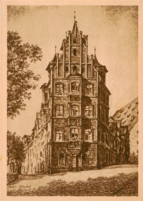 NueRNBERG  CITY Topplerhaus Zeichnung