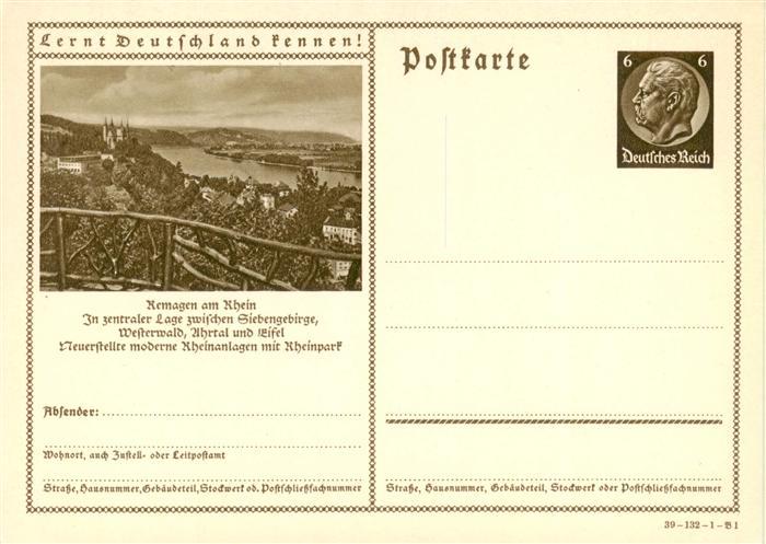 REMAGEN Rheinland-Pfalz Rheinanlagen mit Rheinpark