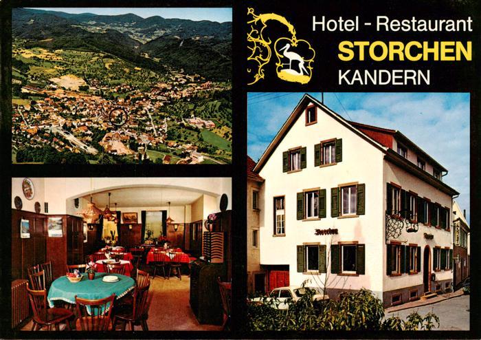 Kandern Fliegeraufnahme Hotel Restaurant Storchen Gaststube