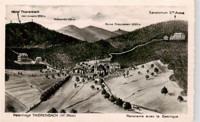 Thierenbach 68 Haut Rhin Panorama avec la Basilique