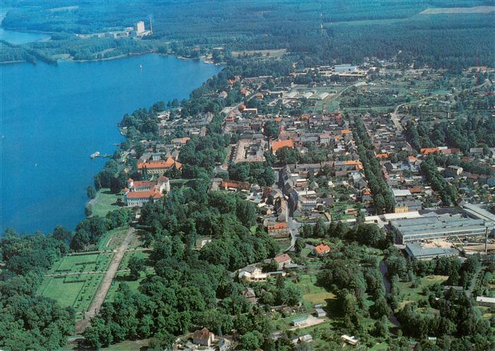 Rheinsberg Fliegeraufnahme mit Stadt und Schloss