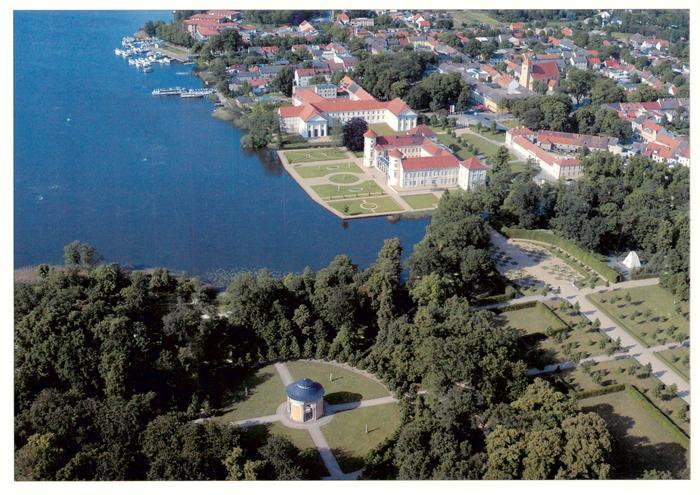 Rheinsberg Stadt mit Schlossensemble und Park Fliegeraufnahme
