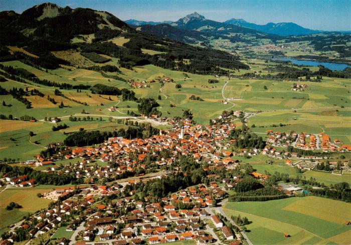 Nesselwang Allgaeu Bayern Fliegeraufnahme mit Reuter Wanne Gruenten und Gruenten