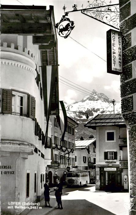 Lofer AT Ortszentrum mit Blick zum Reitfhorn Loferer Steinberge