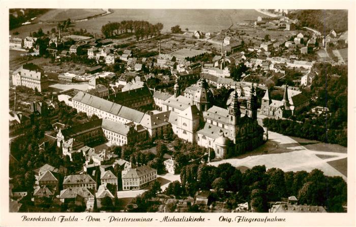FULDA Hessen Stadtbild mit Dom Priesterseminar Michaeliskirche Original Fliegera