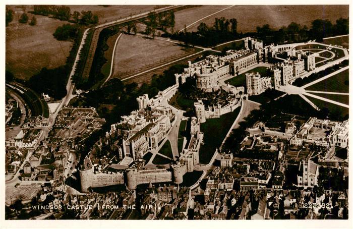 Windsor  Castle London UK from the air Valentines Postcard