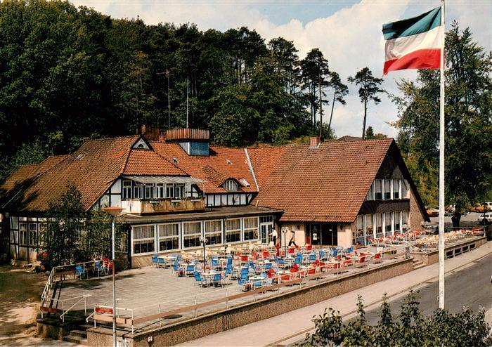 Hitzacker Elbe Hotel Restaurant Waldfrieden Terrasse Flagge