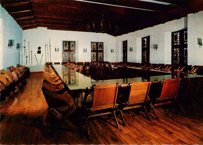 Bacharach Rhein DJH Jugendburg Stahleck Rittersaal