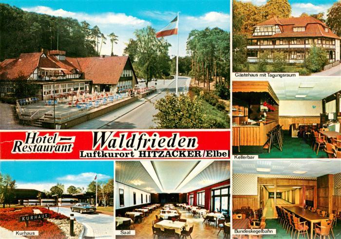 Hitzacker Elbe Hotel Restaurant Waldfrieden Gaestehaus Kellerbar Kegelbahn Saal
