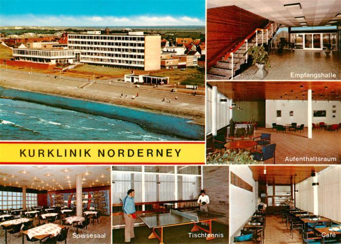 Norderney Nordseebad Kurklinik Norderney Empfangshalle Aufenthaltsraum Speisesaa
