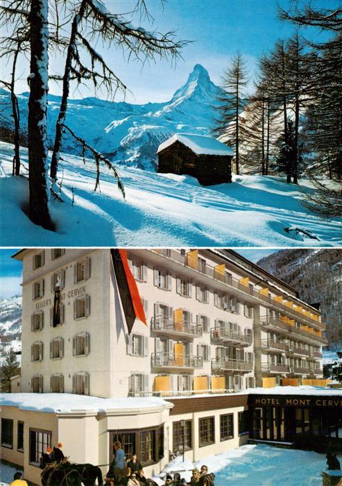 Zermatt VS Sailer Hotel Mont Cervin Zermatt im Winter