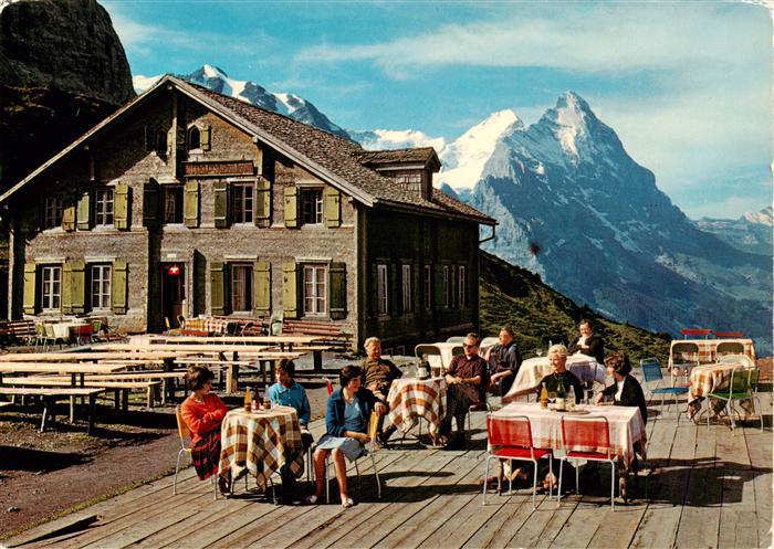 Scheidegg BE Hotel Grosse Scheidegg mit Moench und Eiger