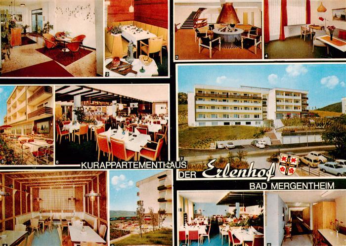 Bad Mergentheim Kurappartementhaus der Erlenhof Rezeption Schlemmerecke Kamin Ap