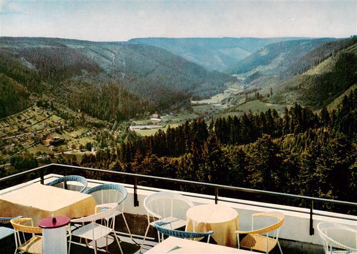 Wildbad Schwarzwald Sommerberghotel Blick von der Terrasse