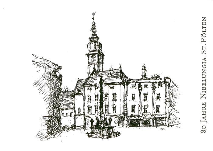 St Poelten 80 Jahre Nibelungia St Poelten Alte Coleurkarte